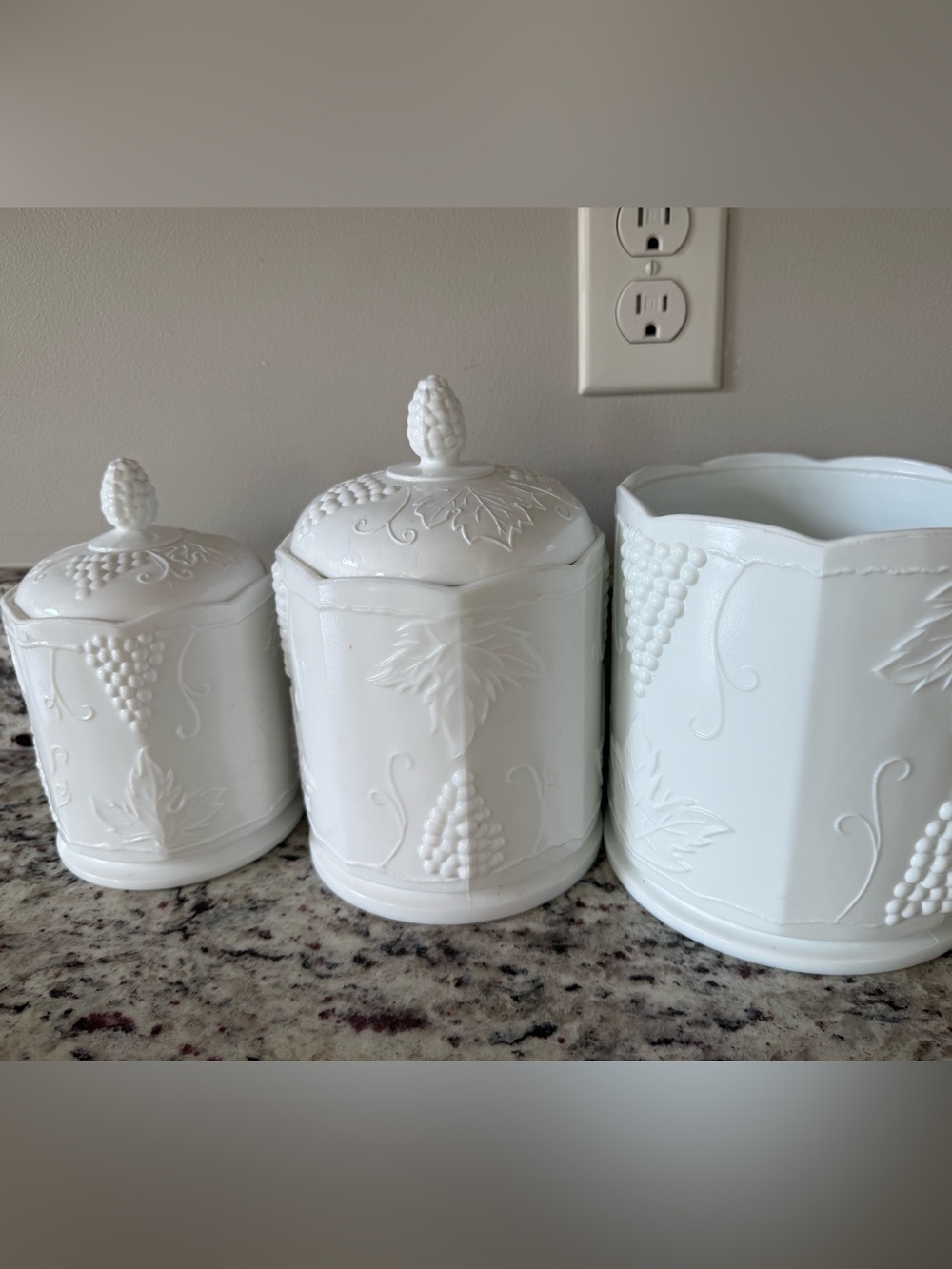 ISO: Large lid for White Ceramic Grape Canister